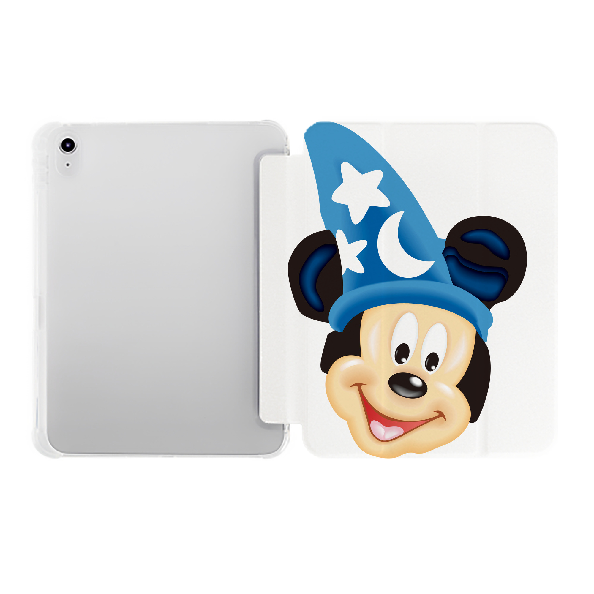 （画像用） ミッキーマウス Mickey Mouse IPad ケース ペン収納付き 三つ折りスタンド PUレザー×シリコン 対応機種9.5/10.5/10.9インチ